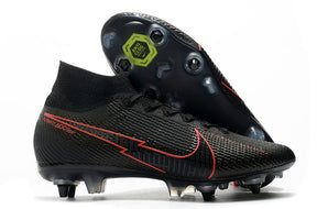 Chuteira Campo Nike Mercurial Superfly 7 Elite SG-PRO Anti Clog Black/Red - Cano Alto