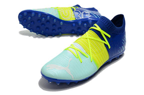 Chuteira Society Puma Future Z FG Blue/Yellow/Green - Low