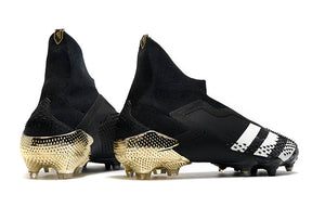 Chuteira Campo Adidas Predator Mutator FG + Black/Gold - Cano Alto