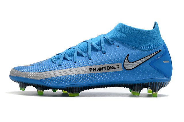 Chuteira Campo Nike Phantom GT Elite Dynamic Fit FG Blue - Cano Alto