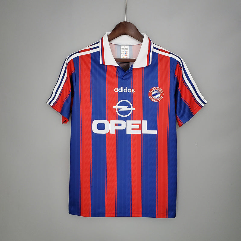 Camisa Bayern de Munique Retrô 1995/1997 Azul e Vermelha - Adidas | Futmantos