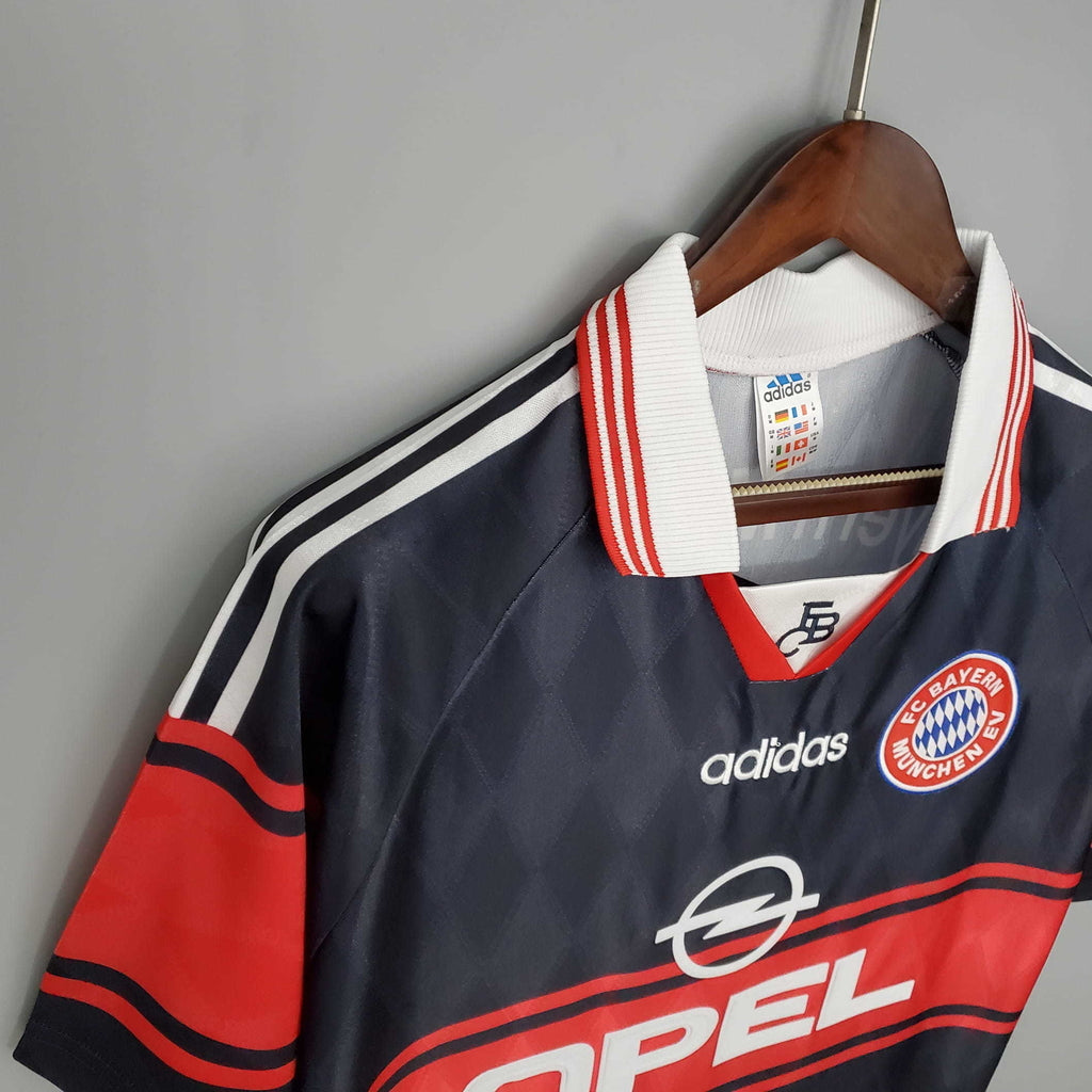 Camisa Bayern Retrô 1997/1999 Preta e Vermelha - Adidas | Futmantos