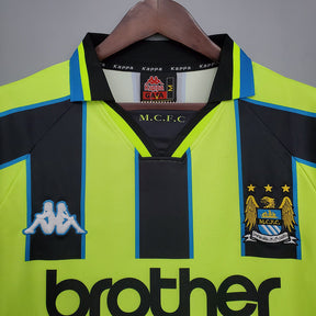 Camisa Manchester City Retrô 1998/1999 Amarela e Preta - Kappa  | Futmantos