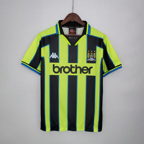 Camisa Manchester City Retrô 1998/1999 Amarela e Preta - Kappa  | Futmantos