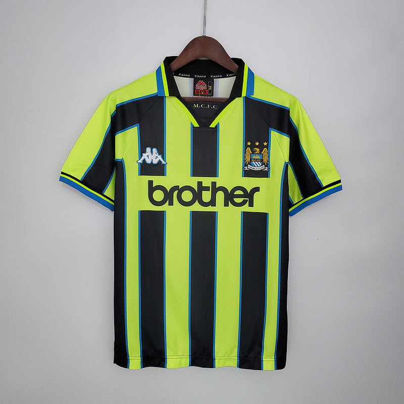 Camisa Manchester City Retrô 1998/1999 Amarela e Preta - Kappa  | Futmantos