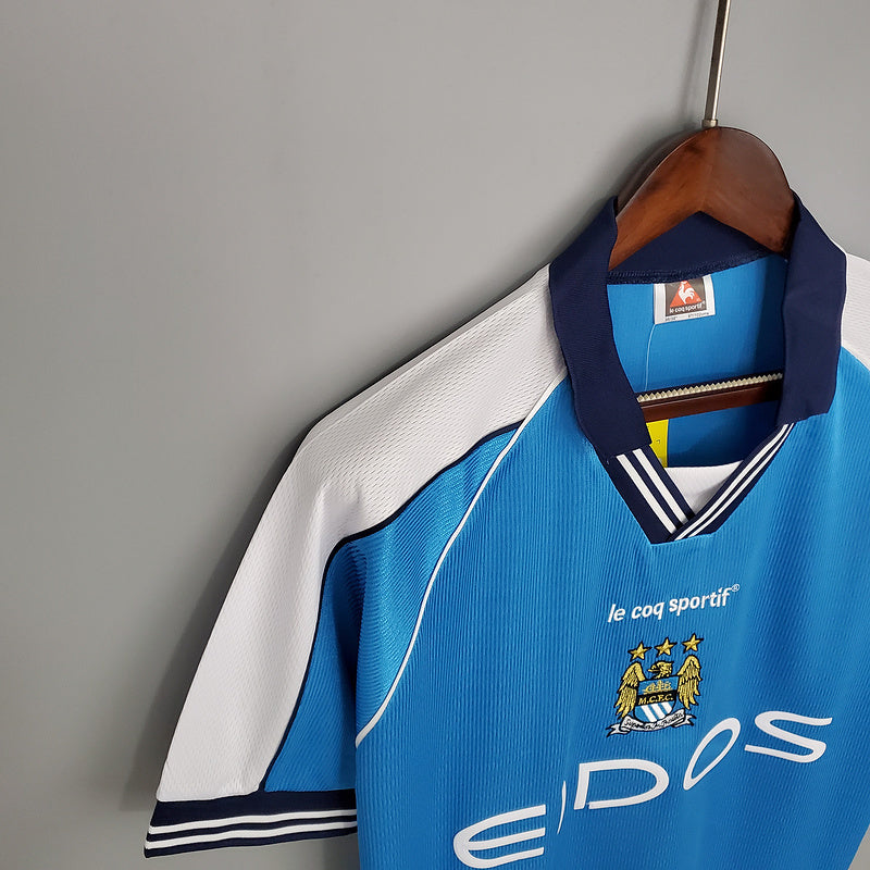 Camisa Manchester City Retrô 1999/2001 Azul | Futmantos