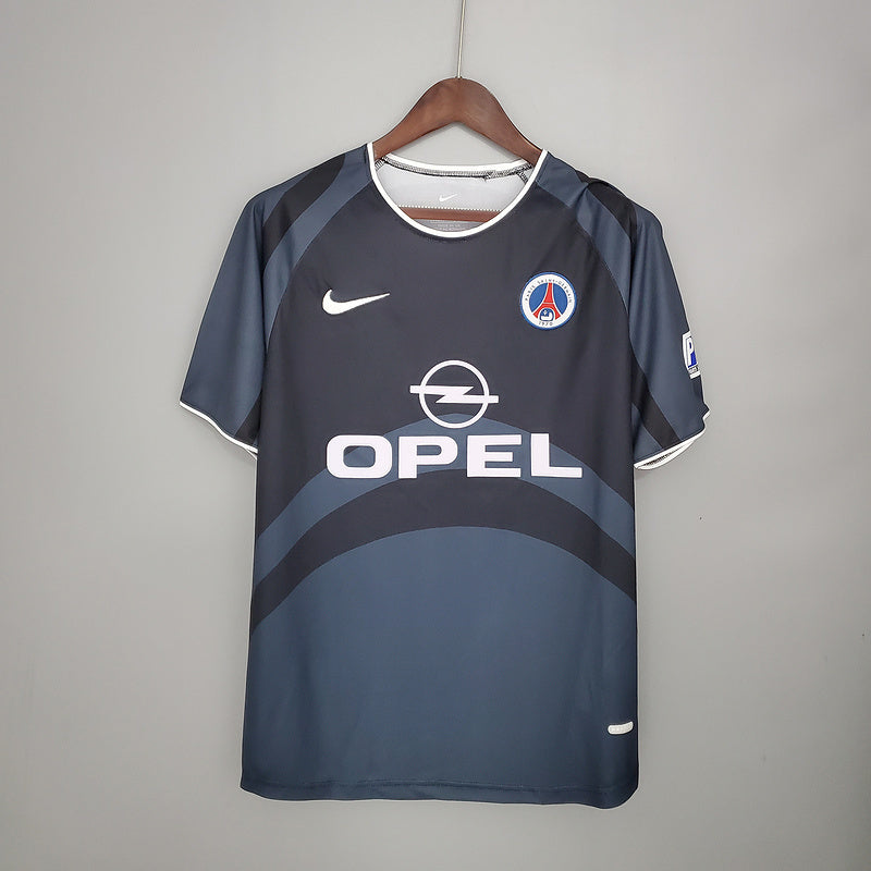 Camisa PSG Retrô 2001/2002 Cinza e Preta - Nike | Futmantos