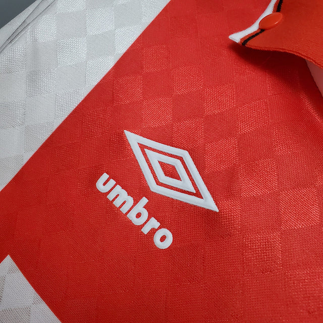 Camisa Ajax Retrô 1990-1992 Vermelha e Branca - Umbro | Futmantos