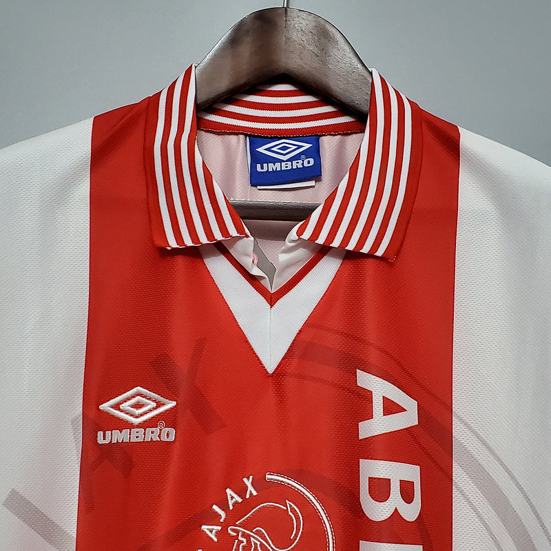 Camisa Ajax Retrô 1995/1996 Vermelha e Branca - Umbro | Futmantos