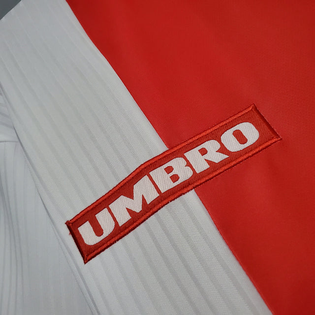 Camisa Ajax Retrô 1997/1998 Vermelha e Branca - Umbro | Futmantos