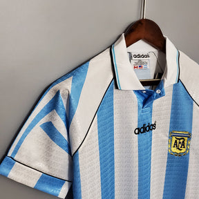 Camisa Seleção Argentina Retrô 1997-1998 Azul e Branca - Adidas | Futmantos