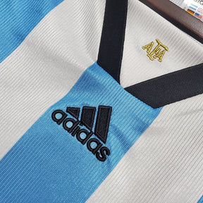 Camisa Seleção Argentina Retrô 1998 Azul e Branca - Adidas | Futmantos