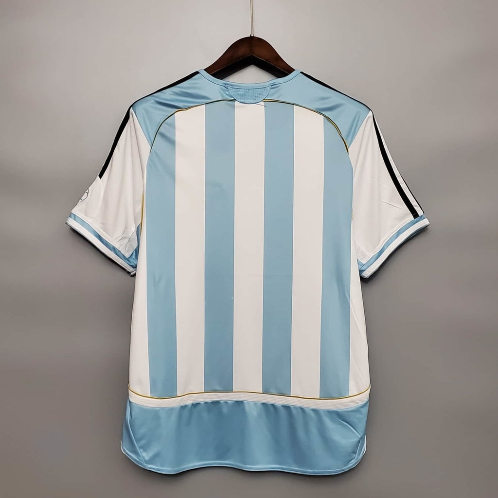 Camisa Seleção Argentina Retrô 2006 Azul e Branca- Adidas | Futmantos