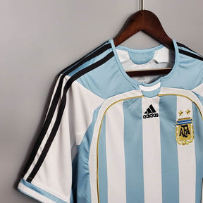 Camisa Seleção Argentina Retrô 2006 Azul e Branca- Adidas | Futmantos