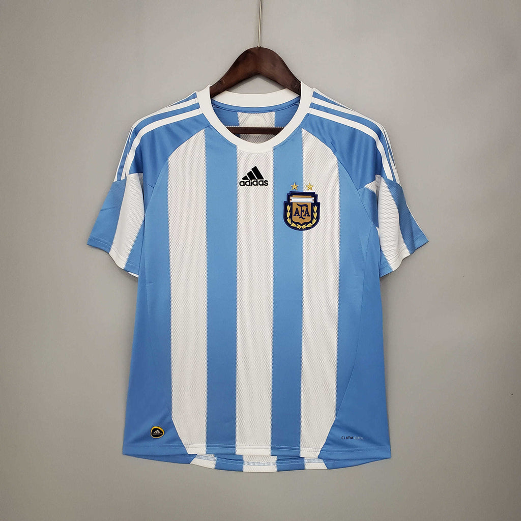 Camisa Argentina Retrô 2010 Azul e Branca - Adidas | Futmantos