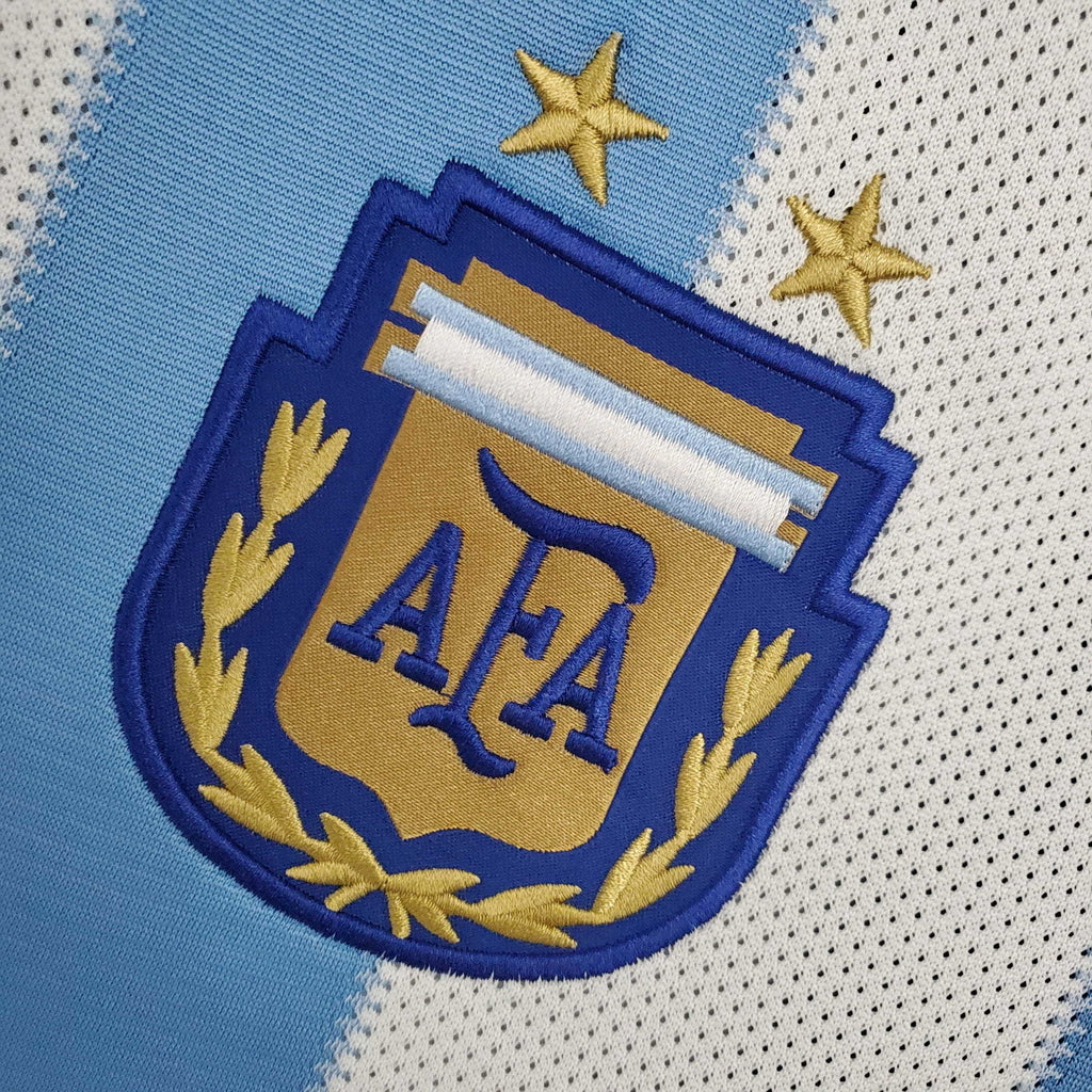 Camisa Argentina Retrô 2010 Azul e Branca - Adidas | Futmantos