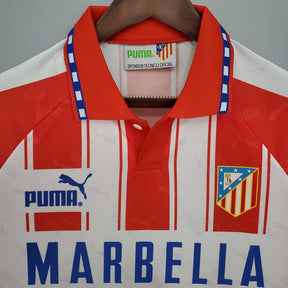 Camisa Atlético de Madrid Retrô 1994/1995 Branca e Vermelha - Puma | Futmantos