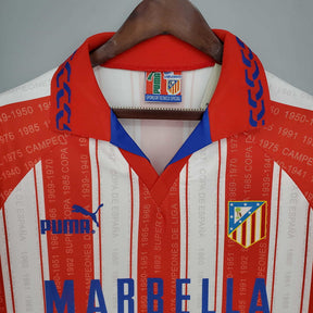 Camisa Atlético de Madrid Retrô 1995/1996 Branca e Vermelha - Puma | Futmantos