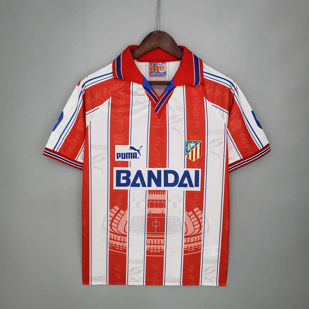 Camisa Atlético de Madrid Retrô 1996/1997 Branca e Vermelha - Puma | Futmantos