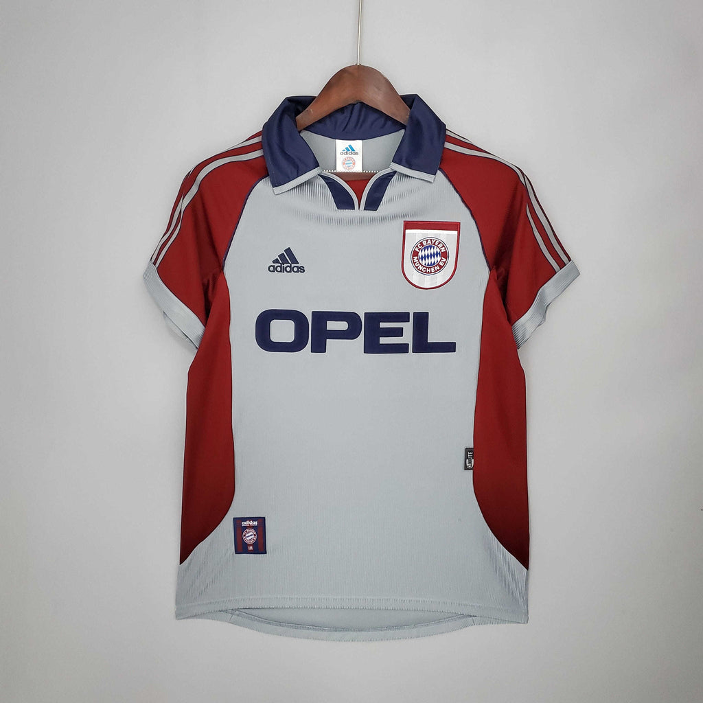 Camisa Bayern de Munique Retrô 1998/1999 Vermelha e Cinza - Adidas | Futmantos