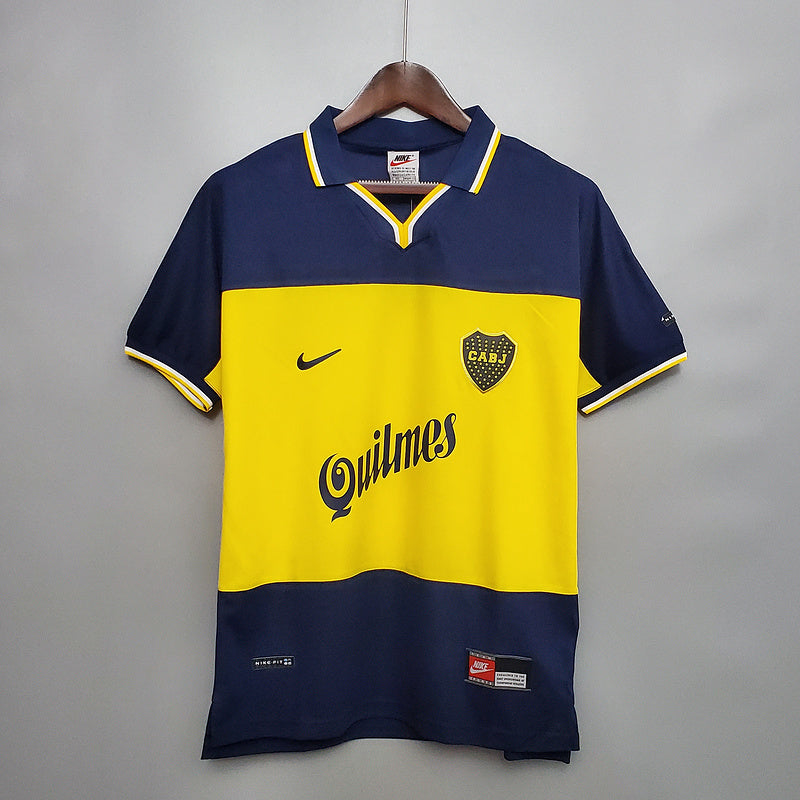 Camisa Boca Juniors Retrô 1999 Azul e Amarela - Nike | Futmantos