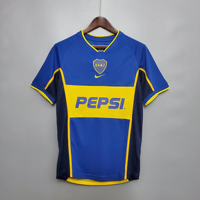 Camisa Boca Juniors Retrô 2002 Azul e Amarela - Nike | Futmantos