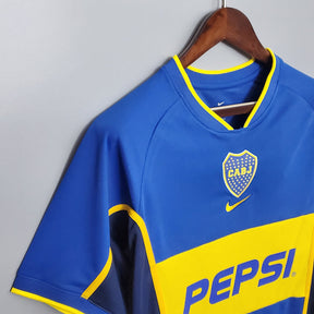 Camisa Boca Juniors Retrô 2002 Azul e Amarela - Nike | Futmantos