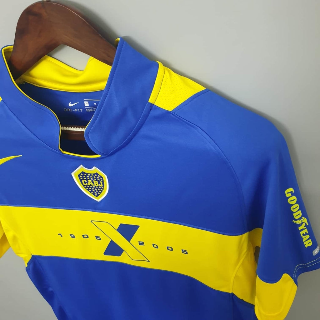 Camisa Boca Juniors Retrô 2005 Azul e Amarela - Nike | Futmantos