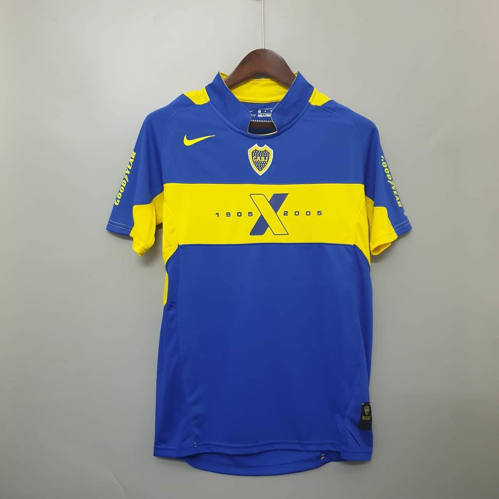 Camisa Boca Juniors Retrô 2005 Azul e Amarela - Nike | Futmantos