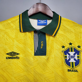 Camisa Seleção Brasileira Retrô 1991/1993 Amarela - Umbro | Futmantos