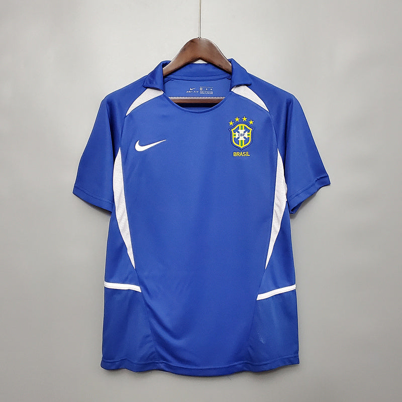 Camisa Seleção Brasileira Retrô 2002 Azul - Nike | Futmantos