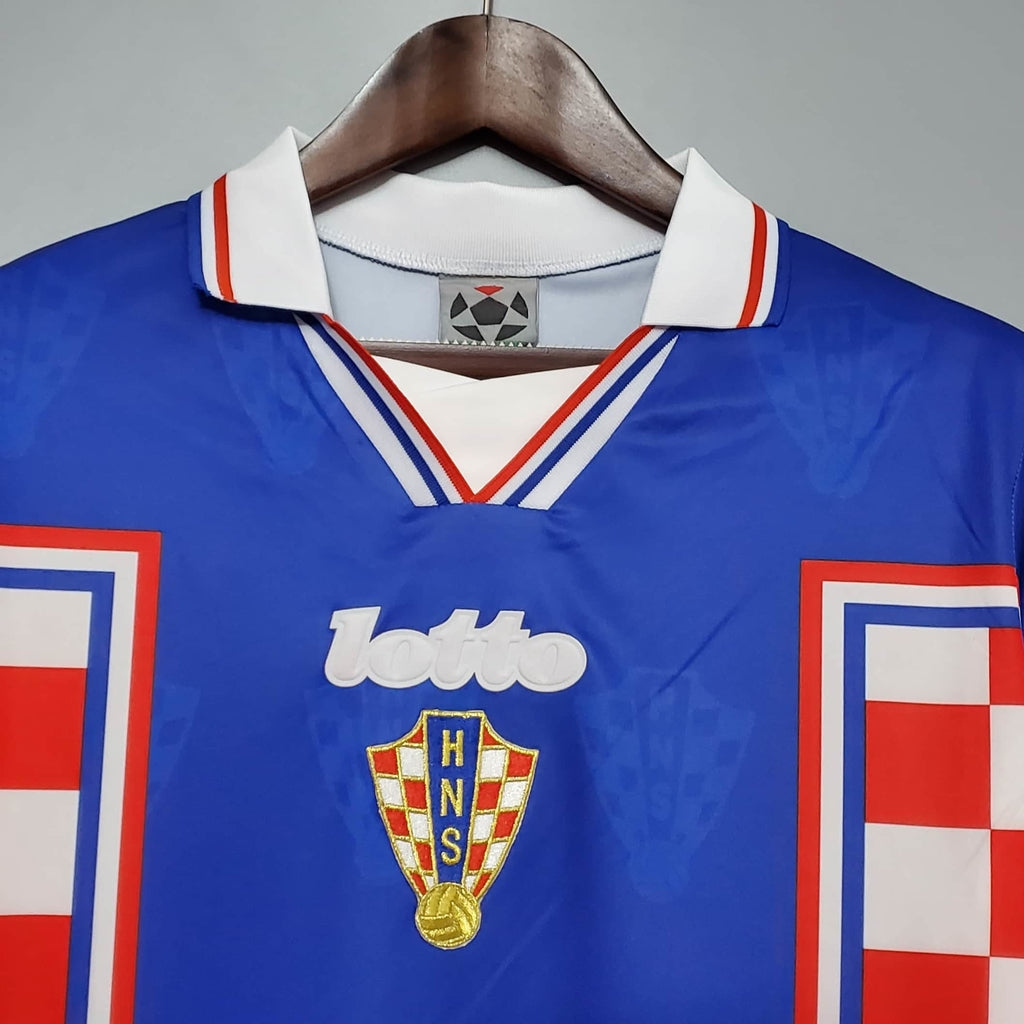 Camisa Croácia Retrô 1998 Azul, Vermelha e Branca - Lotto | Futmantos