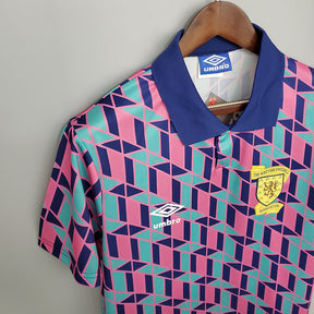 Camisa Escócia Retrô 1988/1989 Rosa - Umbro | Futmantos