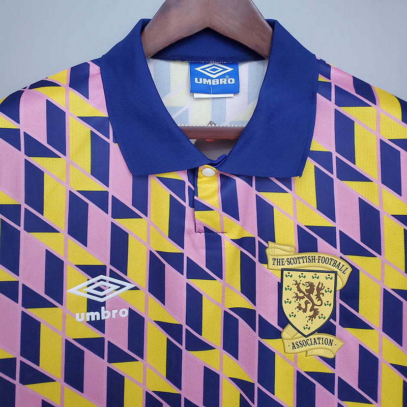 Camisa Escócia Retrô 1988/1989 Amarela - Umbro | Futmantos