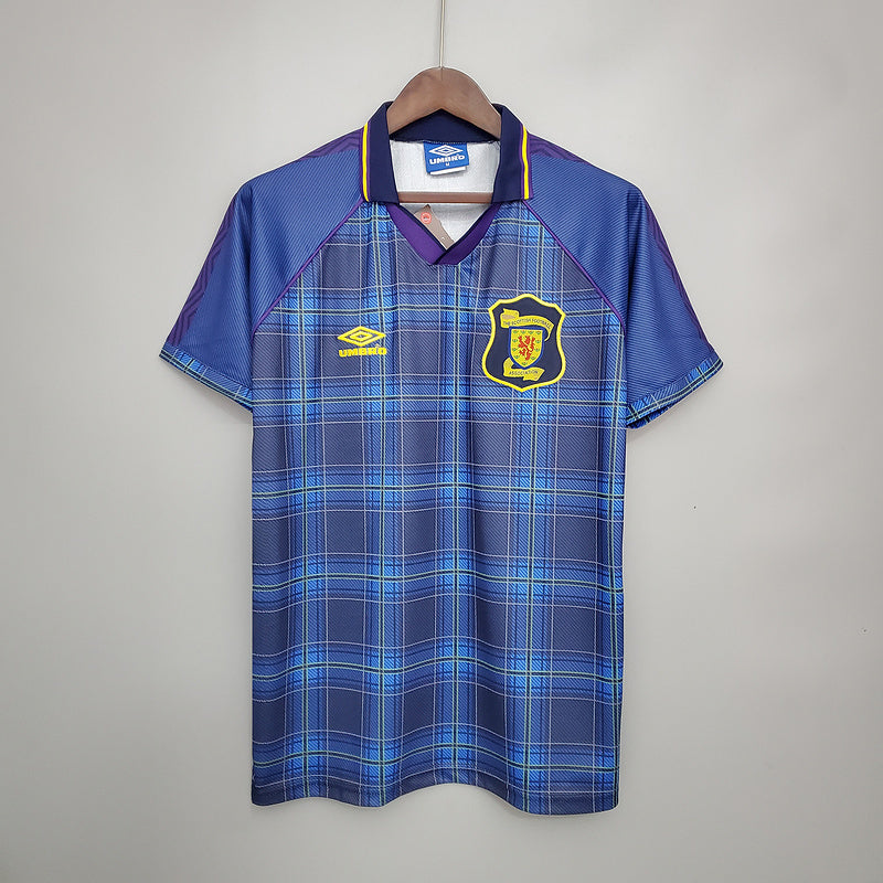 Camisa Escócia Retrô 1994/1996 Azul - Umbro | Futmantos