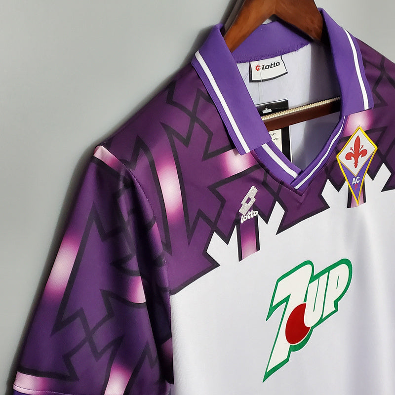 Camisa Fiorentina Retrô 1992/1993 Branca e Roxa - Lotto | Futmantos