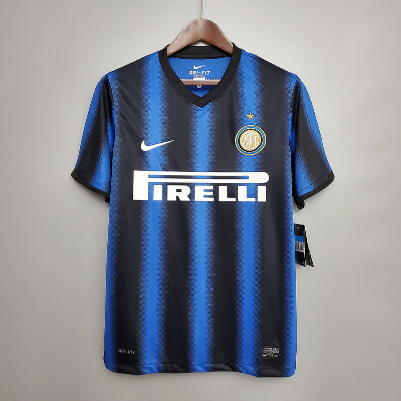 Camisa Inter de Milão Retrô 2010/2011 Azul e Preta  | Futmantos- Nike