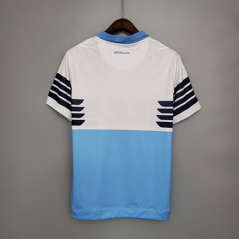 Camisa Lazio Retrô 2014 Azul e Branca - Macron | Futmantos