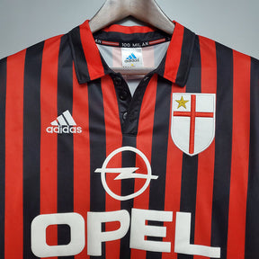 Camisa Milan Retrô 1999/2000 Vermelha e Preta - Adidas | Futmantos