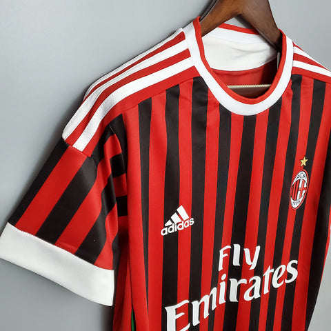 Camisa Milan Retrô 2011/2012 Vermelha e Preta - Adidas | Futmantos