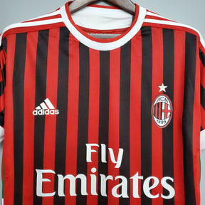 Camisa Milan Retrô 2011/2012 Vermelha e Preta - Adidas | Futmantos