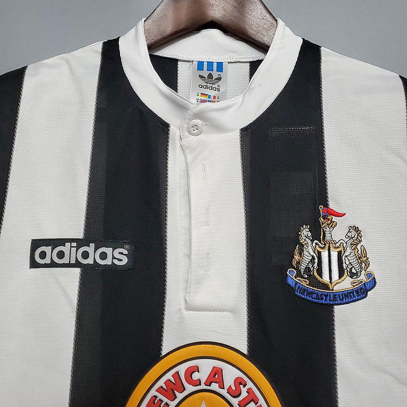 Camisa Newcastle Retrô 1995/1997 Preta e Branca - Adidas | Futmantos