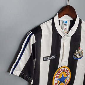 Camisa Newcastle Retrô 1995/1997 Preta e Branca - Adidas | Futmantos