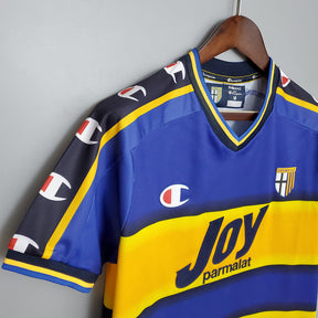 Camisa Parma Retrô 2001/2002 Azul e Amarela - Champion | Futmantos