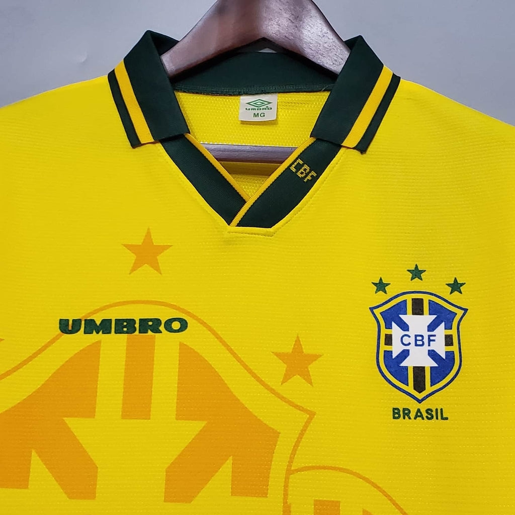 Camisa Seleção Brasileira Retrô 1993/1994 Amarela - Umbro | Futmantos