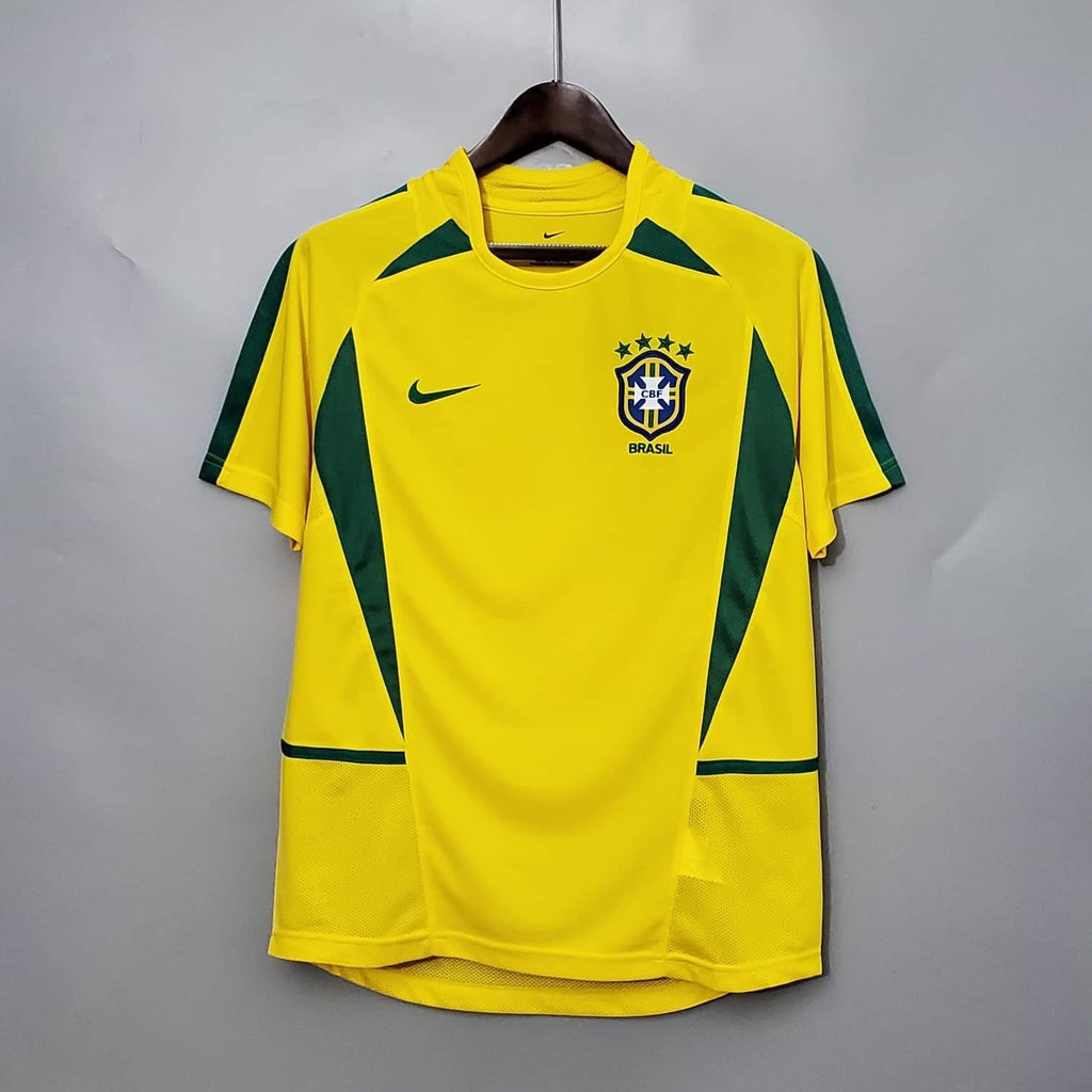 Camisa Seleção Brasileira Retrô 2002 Amarela - Nike | Futmantos