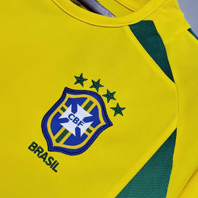 Camisa Seleção Brasileira Retrô 2002 Amarela - Nike | Futmantos