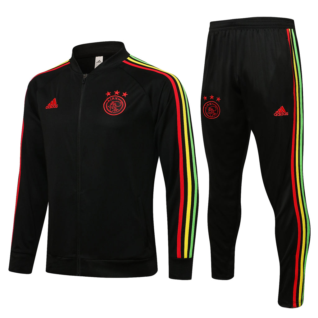 Conjunto Ajax 2122 Preta - Adidas - Com Fecho