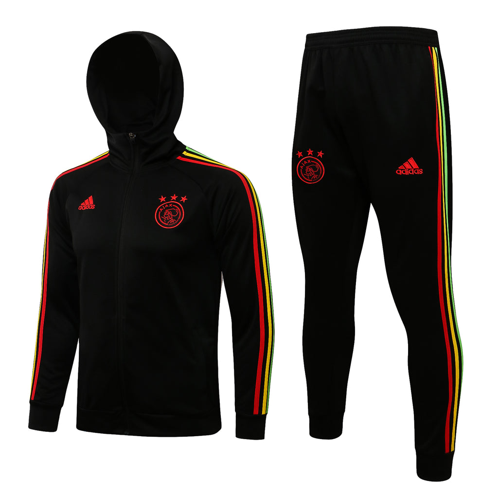 Conjunto Ajax 2122 Preta - Adidas - Com Capuz