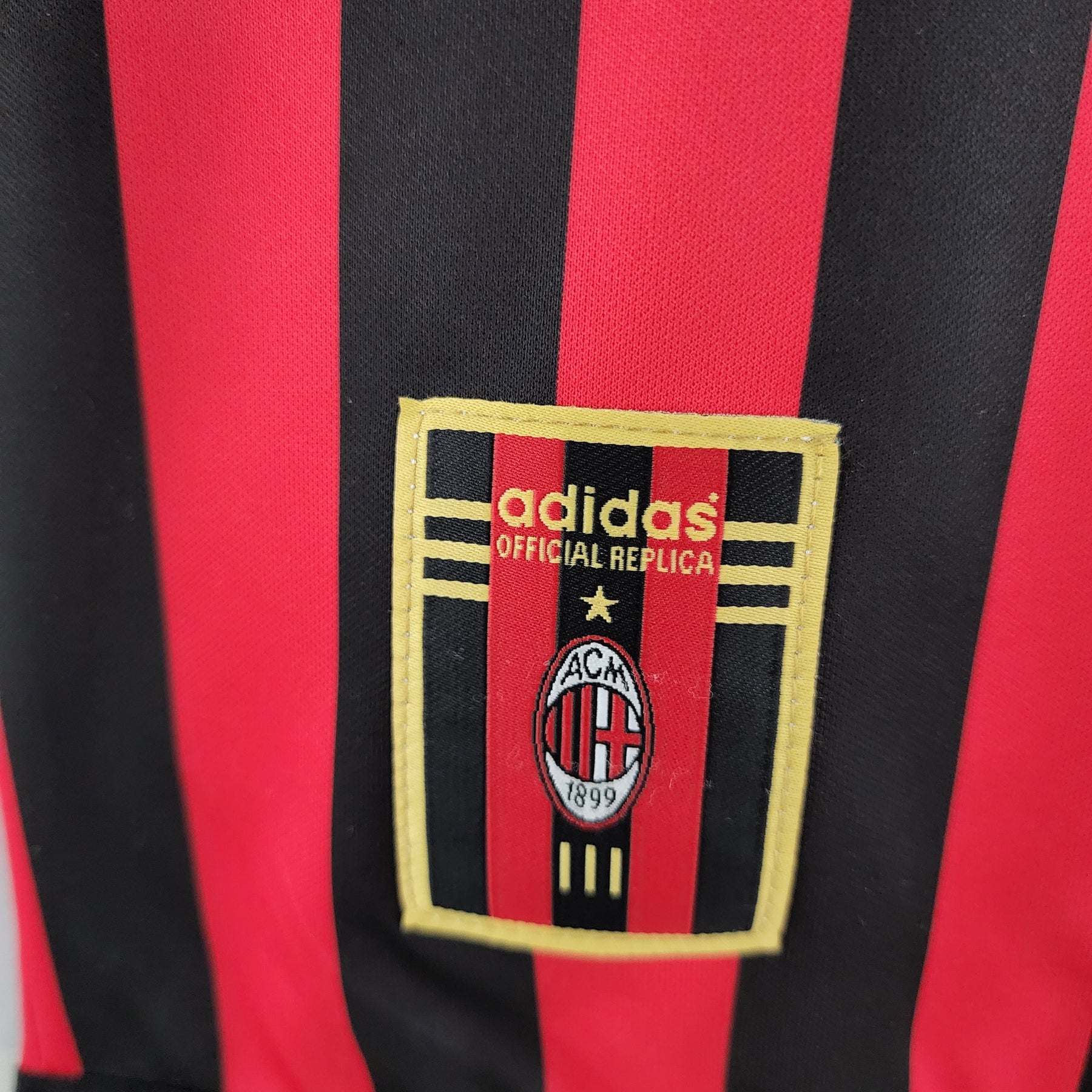 Camisa Manga Longa Milan 1999/2000 Adidas - Preto e Vermelho | Futmantos